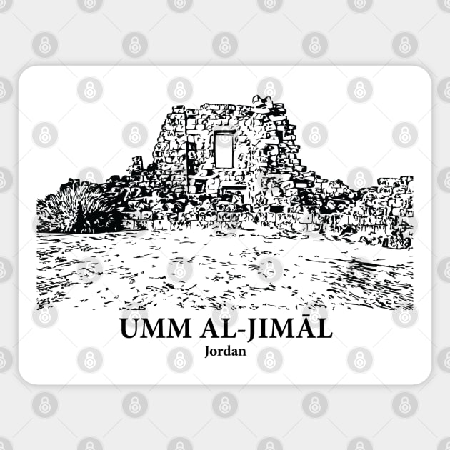 Umm Al-Jimāl - Jordan Magnet by Lakeric